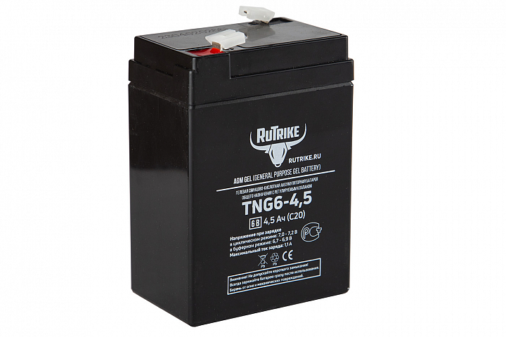 картинка Аккумуляторная батарея RuTrike TNG6-4,5 (6V4,5A/H C20) от магазина Eltreco