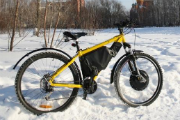 Электрические велосипеды на снегу