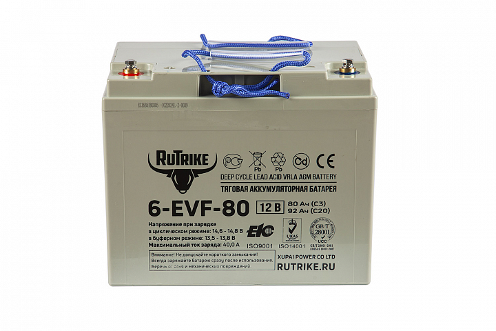 картинка Тяговый аккумулятор RuTrike 6-EVF-80 (12V80A/H C3) от магазина Eltreco