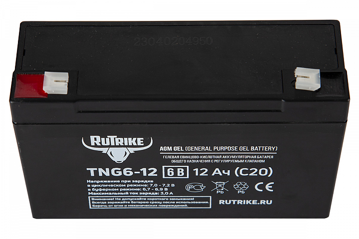 картинка Аккумуляторная батарея RuTrike TNG6-12 (6V12A/H C20) от магазина Eltreco