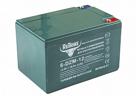картинка Тяговый аккумулятор RuTrike 6-DZM-12 (12V12A/H C2) магазин Eltreco являющийся официальным дистрибьютором в России 