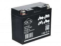 картинка Аккумулятор стартерный для мототехники SKN YT12B-4 (12V/10Ah/155A)  [CT 1212.1, YT12B-BS] магазин Eltreco являющийся официальным дистрибьютором в России 