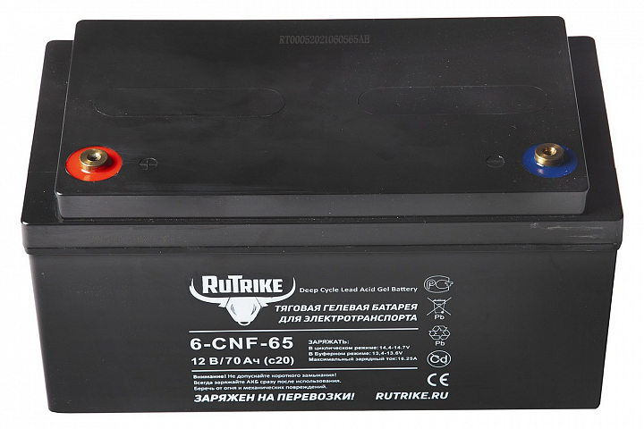 картинка Тяговый аккумулятор RuTrike 6-CNF-65 (12V70A/H C20) от магазина Eltreco