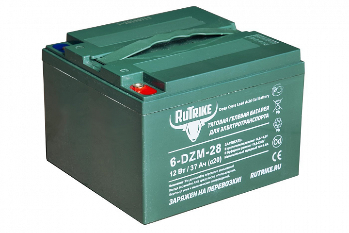 картинка Тяговый аккумулятор RuTrike 6-DZM-28 (12V28A/H C3) от магазина Eltreco