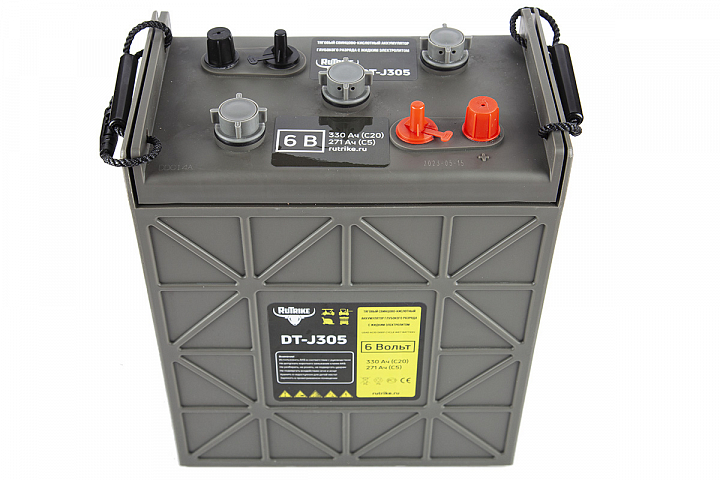 картинка Комплект тяговых WET аккумуляторов Rutrike DT-J305 (J305H-AC) 48V215A/H  от магазина Eltreco