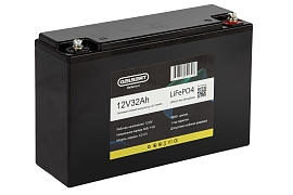 картинка Литиевый тяговый аккумулятор Gelbert LiFePO4 (12V/32Ah/32A/384Wh) [6-EVF-32] магазин Eltreco являющийся официальным дистрибьютором в России 