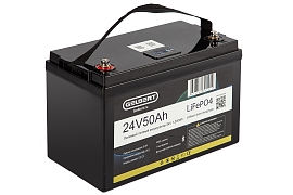 картинка Литиевый тяговый аккумулятор Gelbert LiFePO4 (24V/50Ah/80A/1,200Wh) BT/Display магазин Eltreco являющийся официальным дистрибьютором в России 