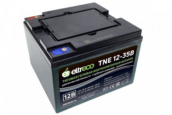 картинка Тяговый аккумулятор Eltreco TNE12-35 (12V28.5A/H C3) от магазина Eltreco