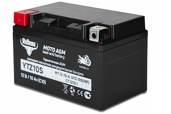 картинка Аккумулятор стартерный для мототехники Rutrike YTZ10S (12V/10Ah) (UTZ10S, CT 1210.1, MT 12-10-A) от магазина Eltreco