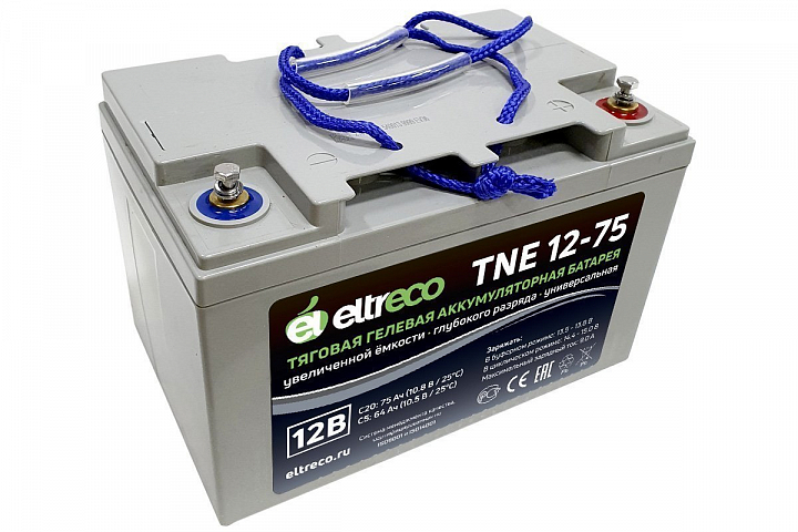 картинка Тяговый аккумулятор Eltreco TNE12-75 (12V60A/H C3) от магазина Eltreco