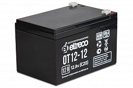картинка Тяговый аккумулятор ELTRECO OT12-12 (6-F-12) (12V12A/H C20) магазин Eltreco являющийся официальным дистрибьютором в России 
