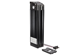 картинка Корпус АКБ прямоугольный 75*115*385mm 48V black (2 контакта) магазин Eltreco являющийся официальным дистрибьютором в России