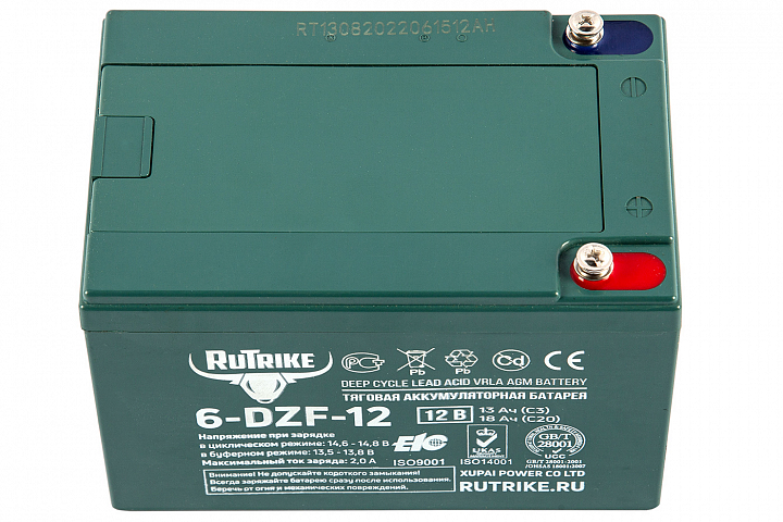 картинка Тяговый аккумулятор RuTrike 6-DZF-12 (12V13A/H C3) от магазина Eltreco