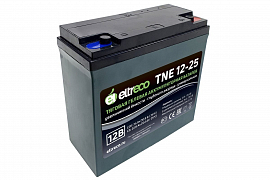 картинка Тяговый аккумулятор Eltreco TNE12-25 (12V21A/H C3) магазин Eltreco являющийся официальным дистрибьютором в России 