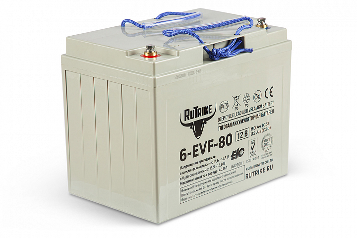 картинка Тяговый аккумулятор RuTrike 6-EVF-80 (12V80A/H C3) от магазина Eltreco