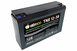картинка Тяговый аккумулятор Eltreco TNE12-38 (12V32.5A/H C3) магазин Eltreco являющийся официальным дистрибьютором в России 