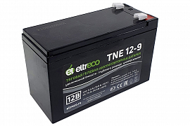 картинка Тяговый аккумулятор Eltreco TNE12-9 (12V9A/H C20) магазин Eltreco являющийся официальным дистрибьютором в России 