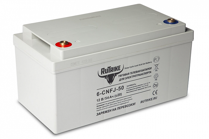 картинка Тяговый аккумулятор RuTrike 6-CNF(J)-50 (12V54A/H C20) от магазина Eltreco