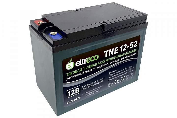 картинка Тяговый аккумулятор Eltreco TNE12-52 (12V45A/H C3) от магазина Eltreco