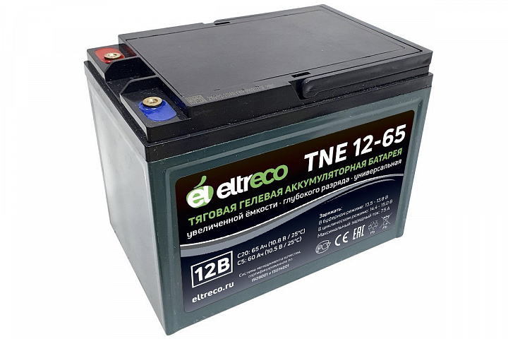 картинка Тяговый аккумулятор Eltreco TNE12-65 (12V58A/H C3) от магазина Eltreco