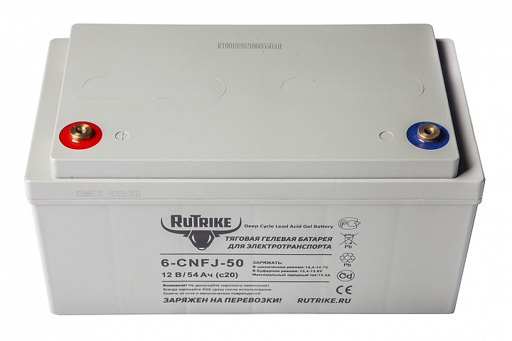 картинка Тяговый аккумулятор RuTrike 6-CNF(J)-50 (12V54A/H C20) от магазина Eltreco