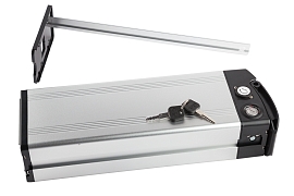 картинка Корпус АКБ прямоугольный 90*130*420mm silver 60V магазин Eltreco являющийся официальным дистрибьютором в России