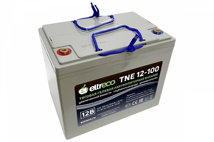 картинка Тяговый аккумулятор Eltreco TNE12-100 (12V80A/H C3) от магазина Eltreco