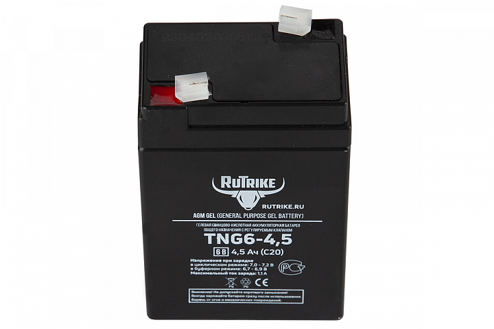 картинка Аккумуляторная батарея RuTrike TNG6-4,5 (6V4,5A/H C20) от магазина Eltreco